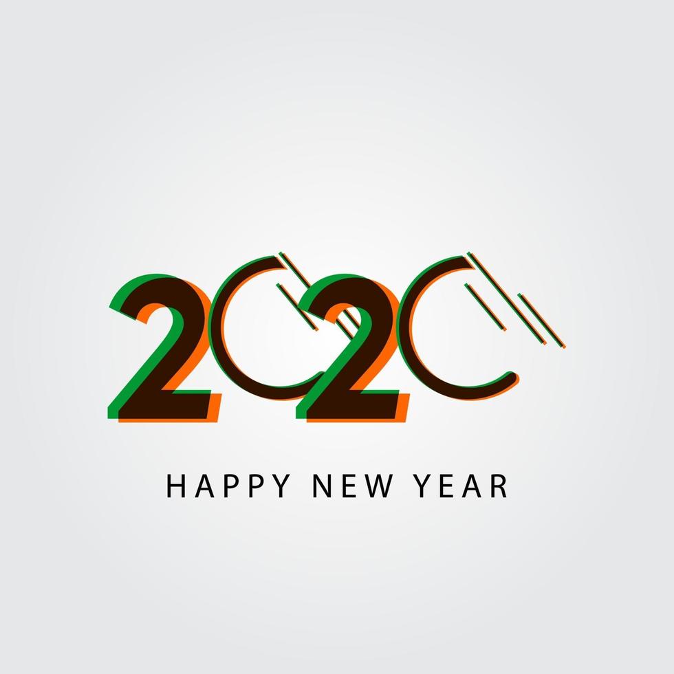 Happy New Year 2020 Celebration Vector Template Design Illustration