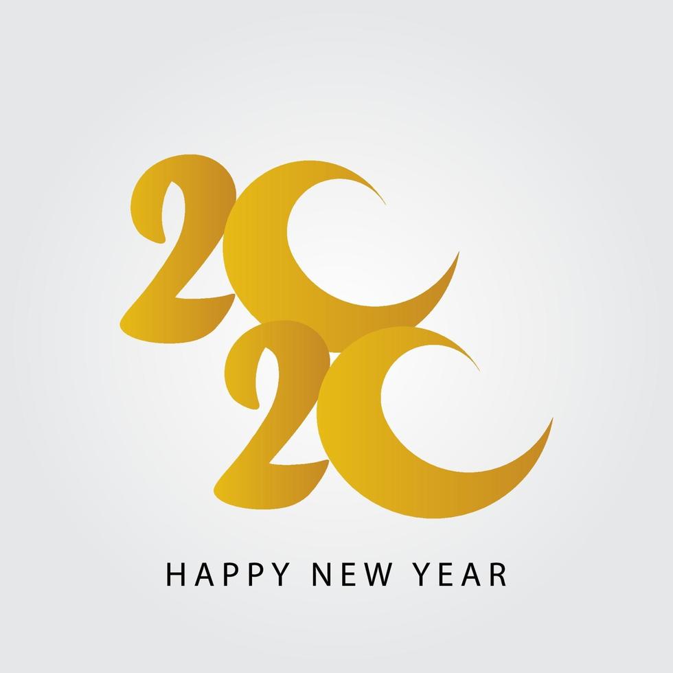Happy New Year 2020 Celebration Vector Template Design Illustration