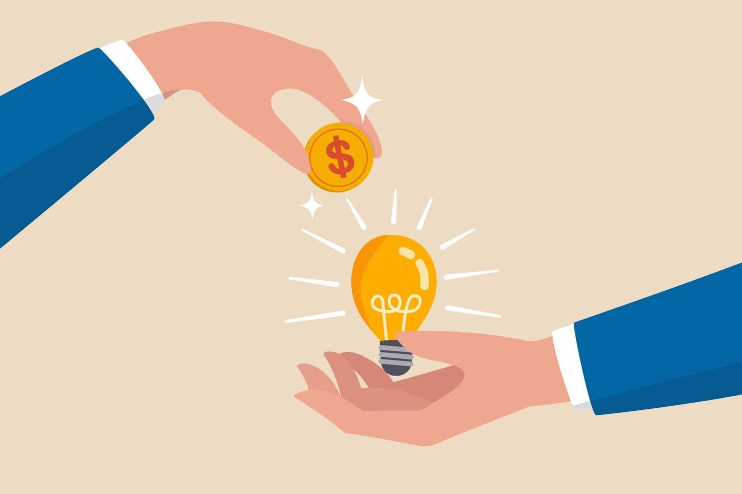 crowdfunding, nuevos negocios o puesta en marcha de una empresa para obtener dinero o capital de riesgo para apoyar o patrocinar el concepto de negocio vector