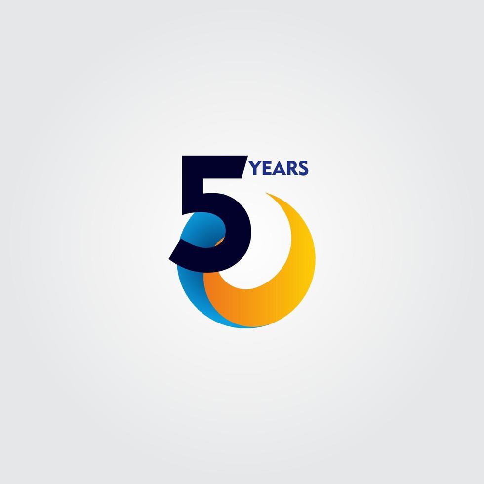 50 Years Anniversary Celebration Vector Template Design Illustration