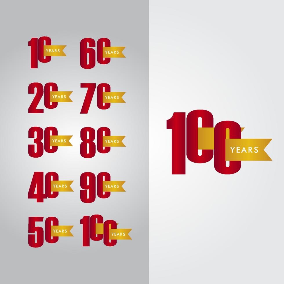 100 Years Anniversary Celebration Vector Template Design Illustration