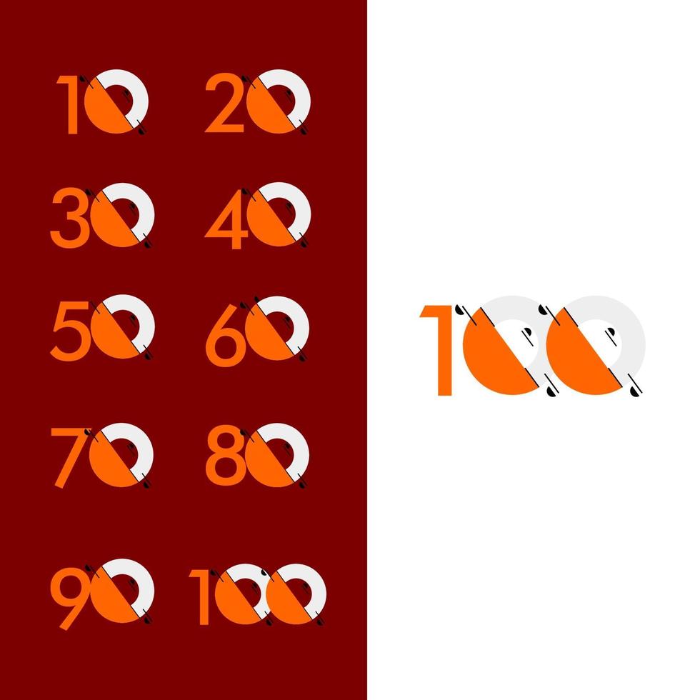100 Years Anniversary Celebration Vector Template Design Illustration