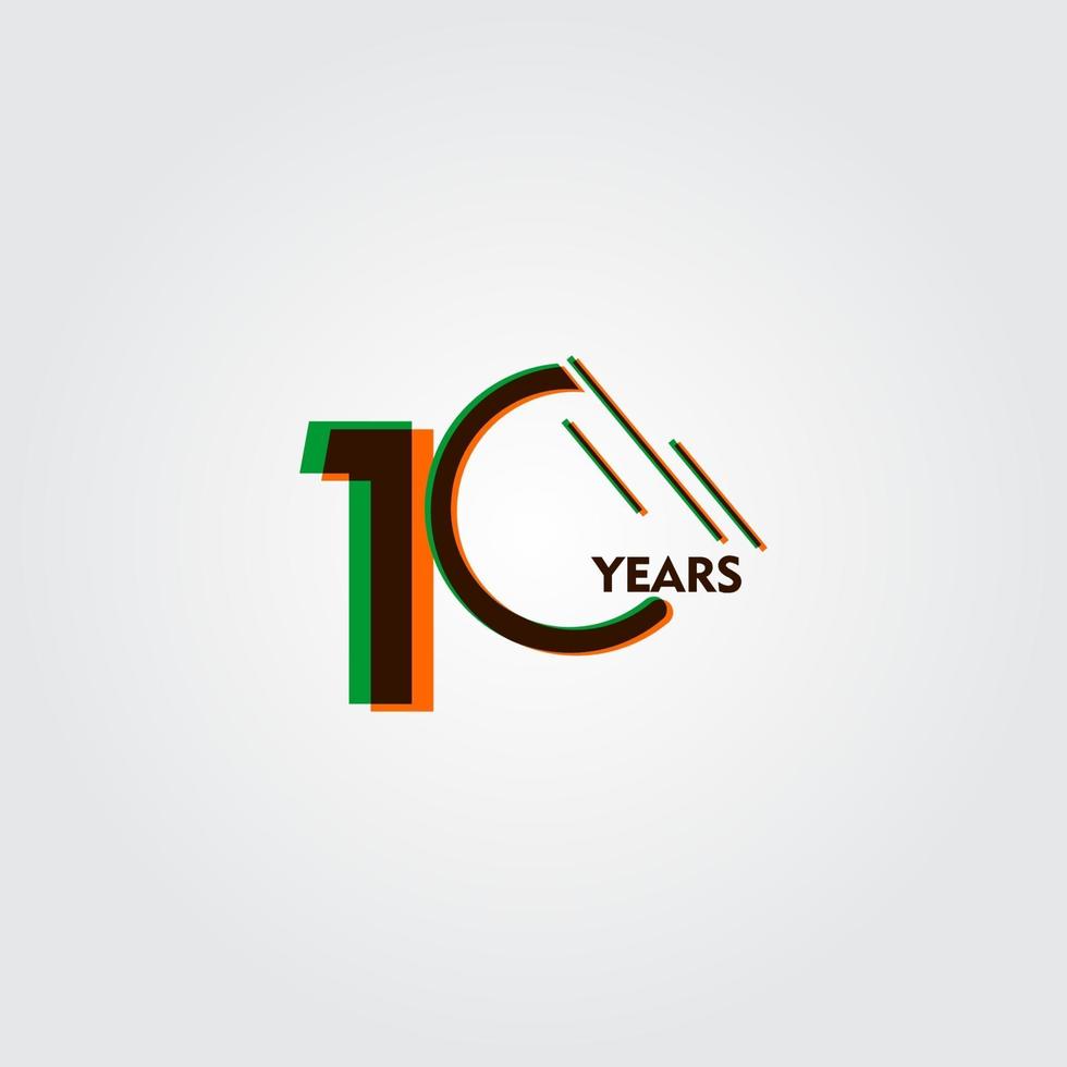 10 Years Anniversary Celebration Vector Template Design Illustration