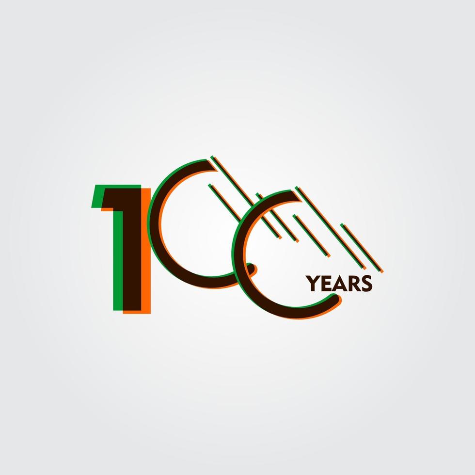 100 Years Anniversary Celebration Vector Template Design Illustration