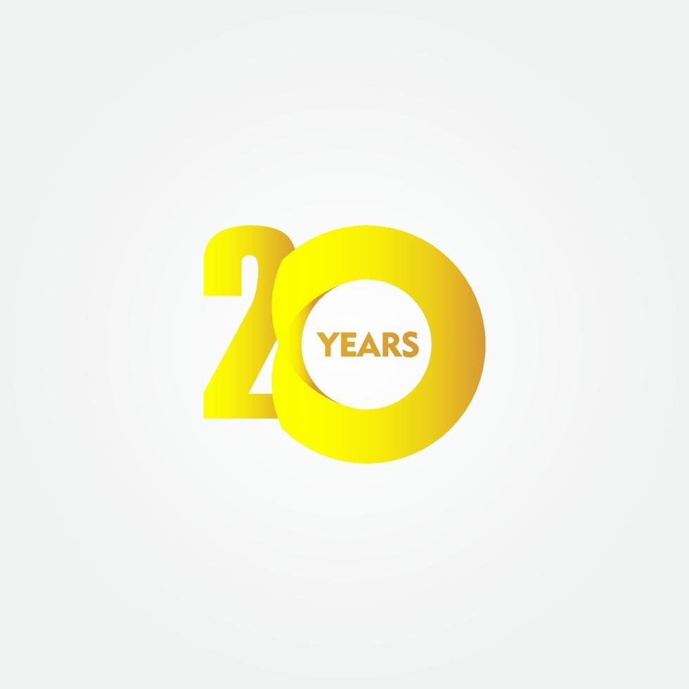 20 Years Anniversary Celebration Vector Template Design Illustration