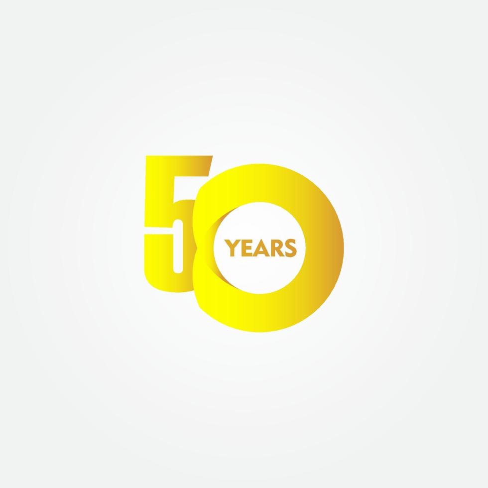 50 Years Anniversary Celebration Vector Template Design Illustration