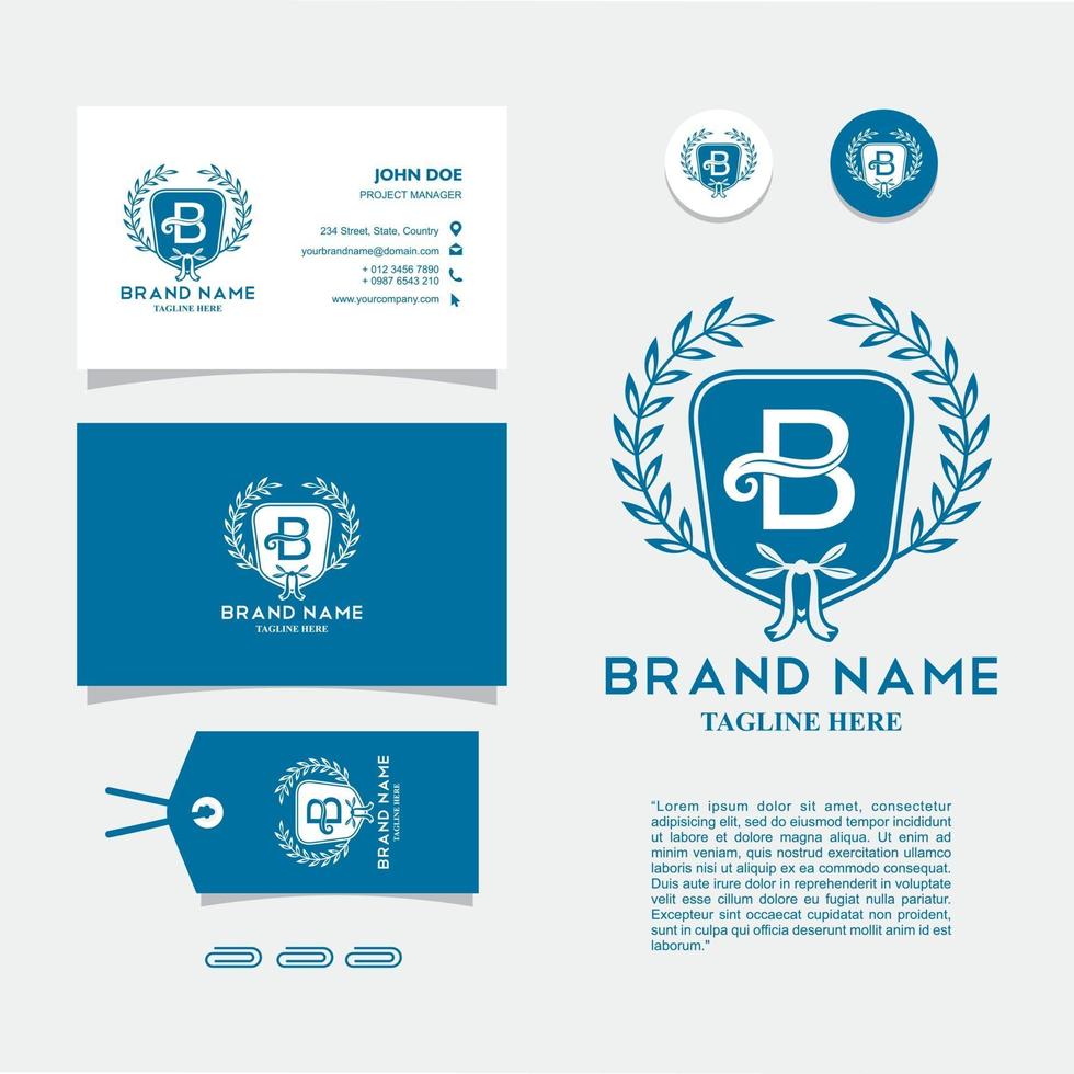 Business Card with Logo B Vector, Eps 10 vector