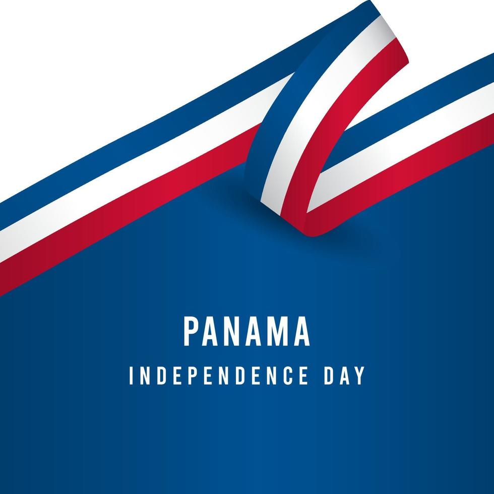 feliz día de la independencia de panamá vector plantilla diseño ilustración