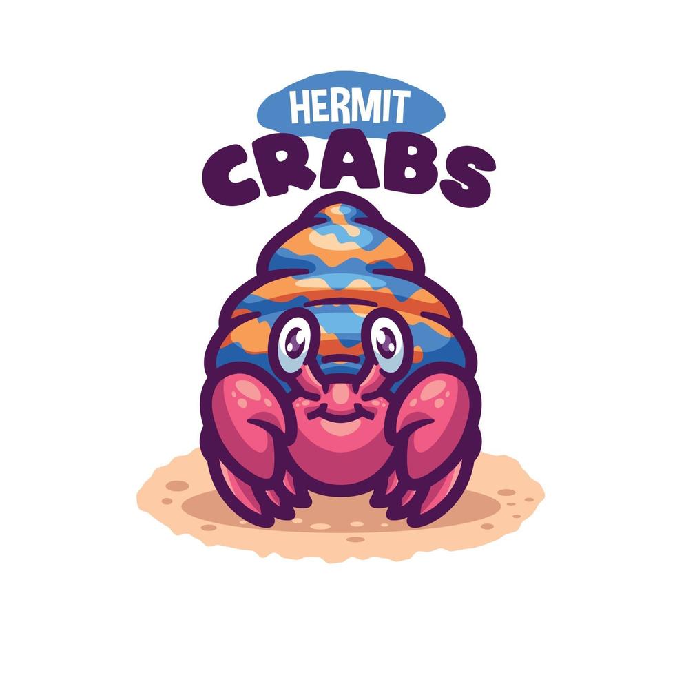 Hermit Crab Sea Creature Cartoon 2121860 Vector Art at Vecteezy