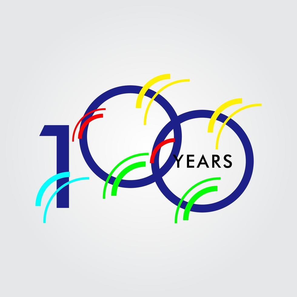 100 Years Anniversary Celebration Vector Template Design Illustration