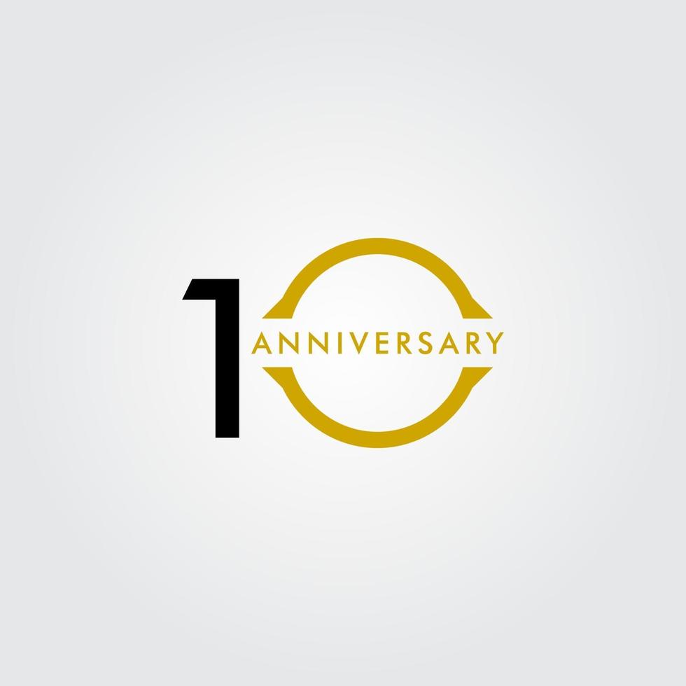 10 Years Anniversary Celebration Vector Template Design Illustration