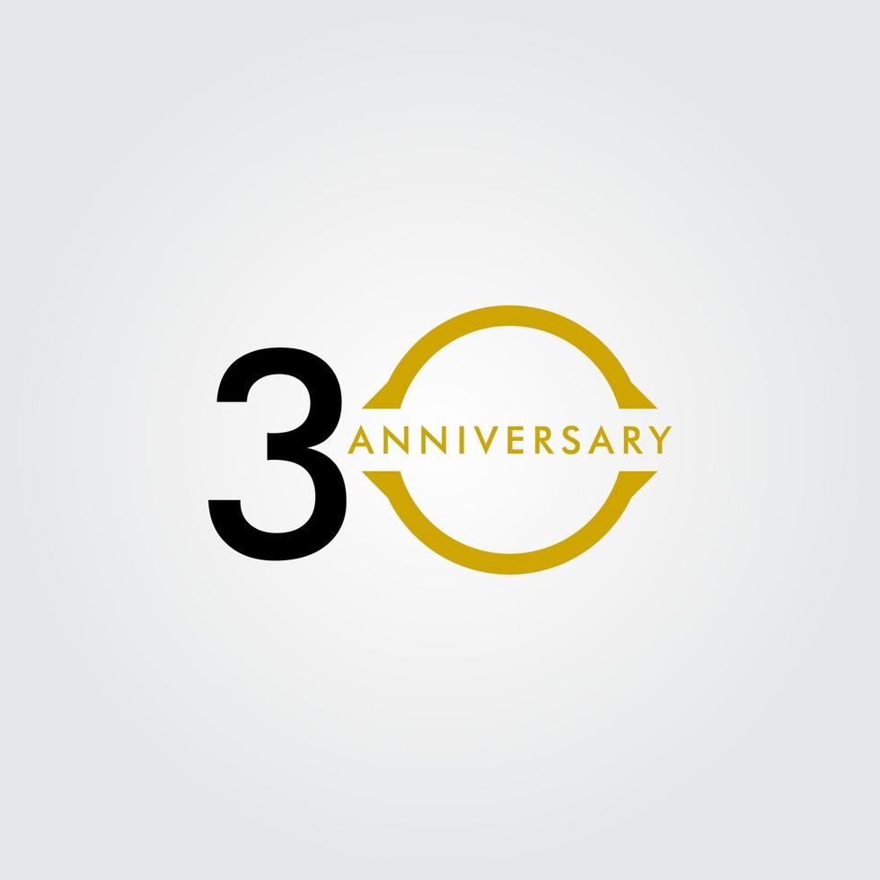 30 Years Anniversary Celebration Vector Template Design Illustration