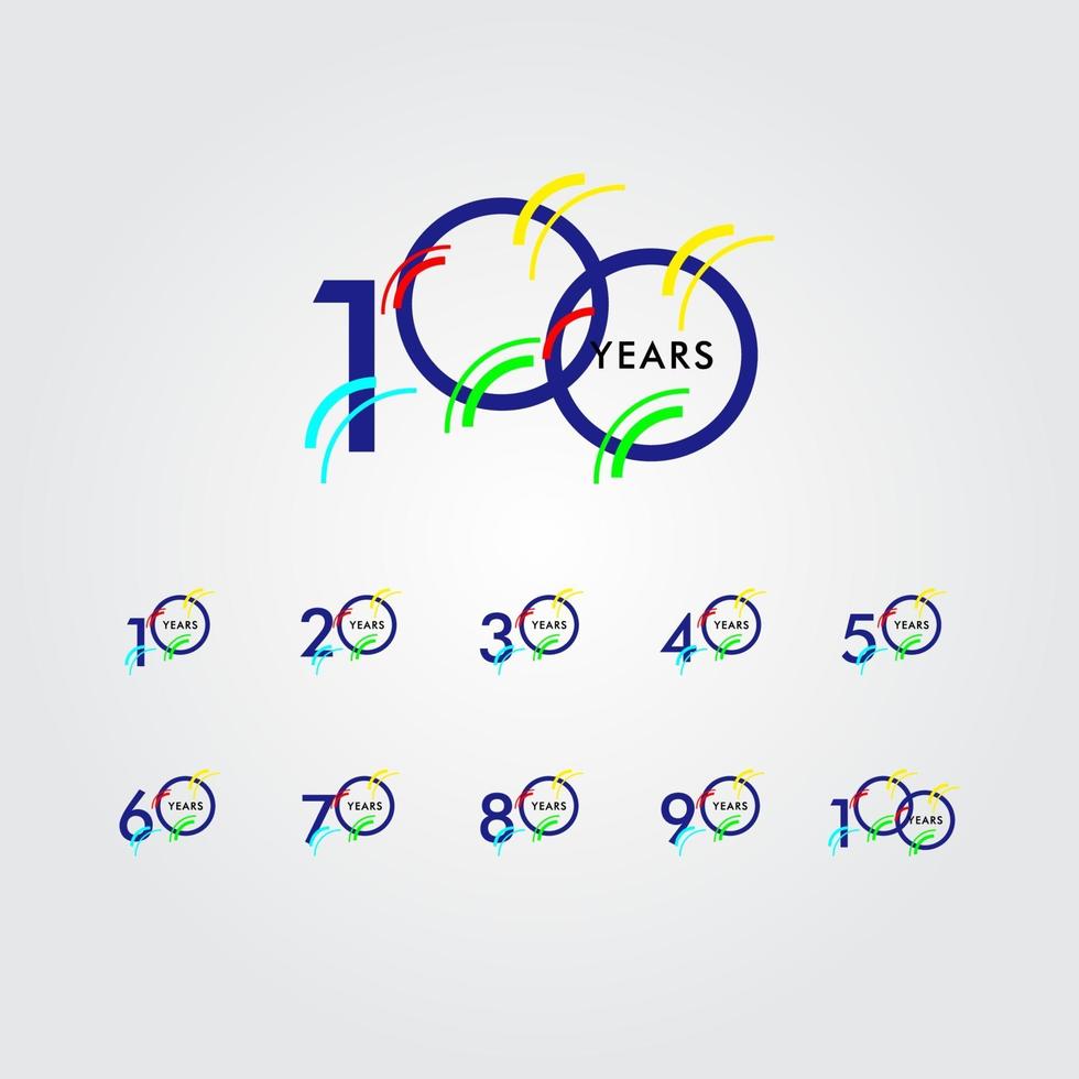 100 Years Anniversary Celebration Vector Template Design Illustration