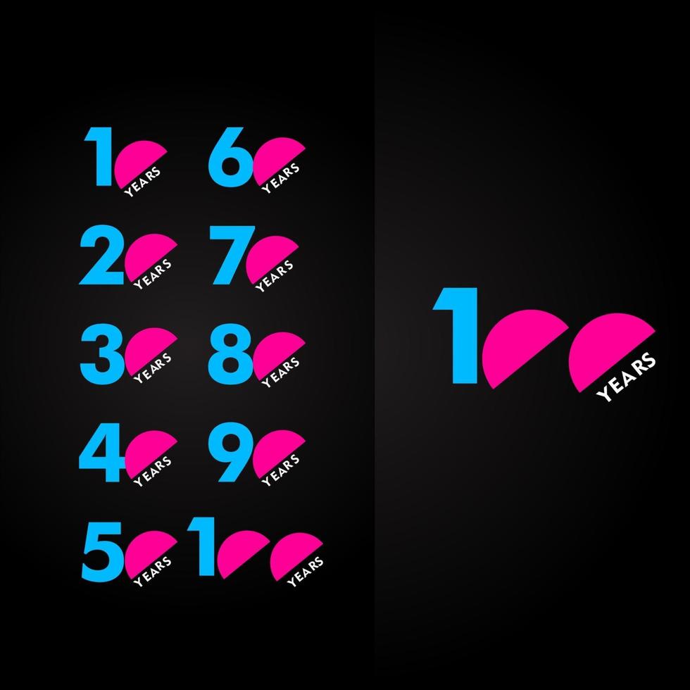 100 Years Anniversary Celebration Vector Template Design Illustration