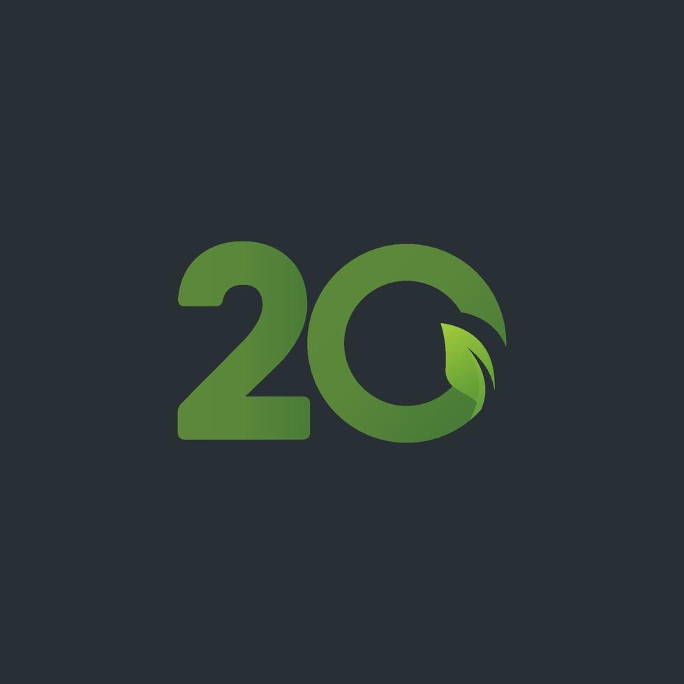 20 años celebración de aniversario número vector plantilla diseño ilustración logo icono