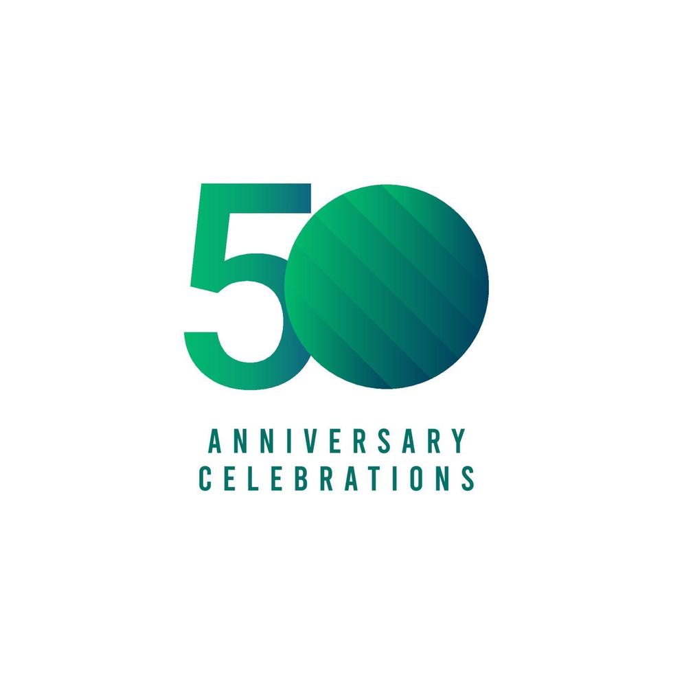 Ilustración de diseño de plantilla de vector de celebraciones de aniversario de 50 años