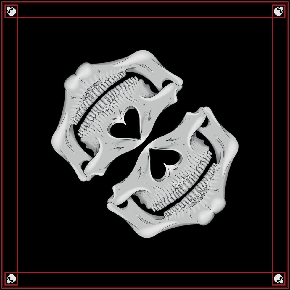 Bandana vector with half skull