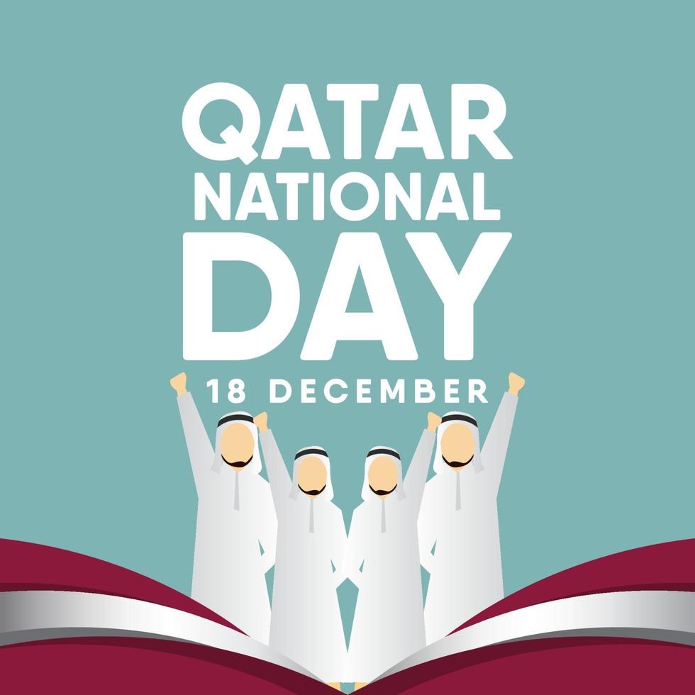 Qatar National Day Vector Template Design Illustration