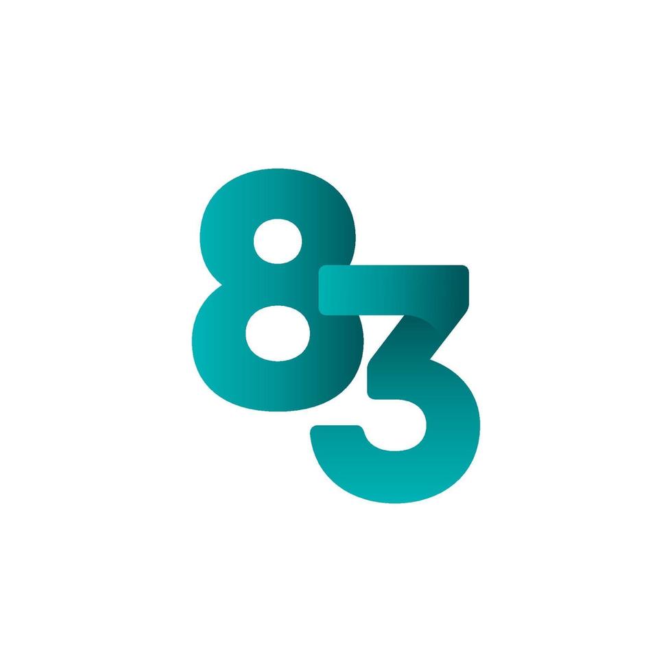 83 Years Anniversary Celebrations Vector Template Design Illustration