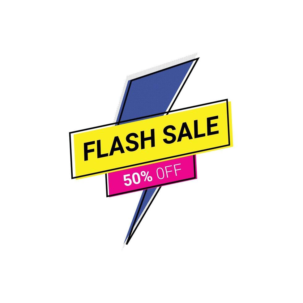 vector flash sale banner tag