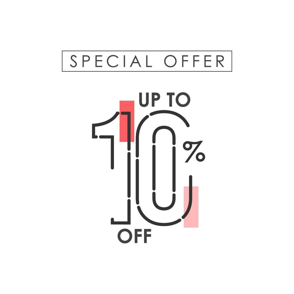 Discount up to 10 off Special Offer Vector Template Design Illustration