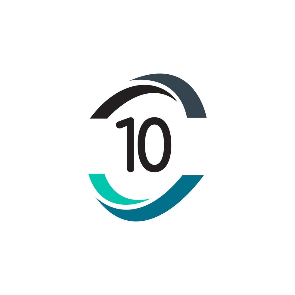 10 Years Anniversary Celebrations Vector Template Design Illustration