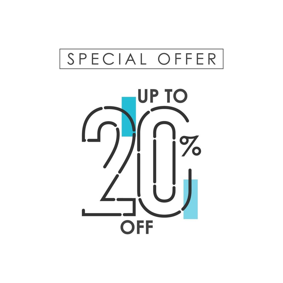 Discount up to 20 off Special Offer Vector Template Design Illustration