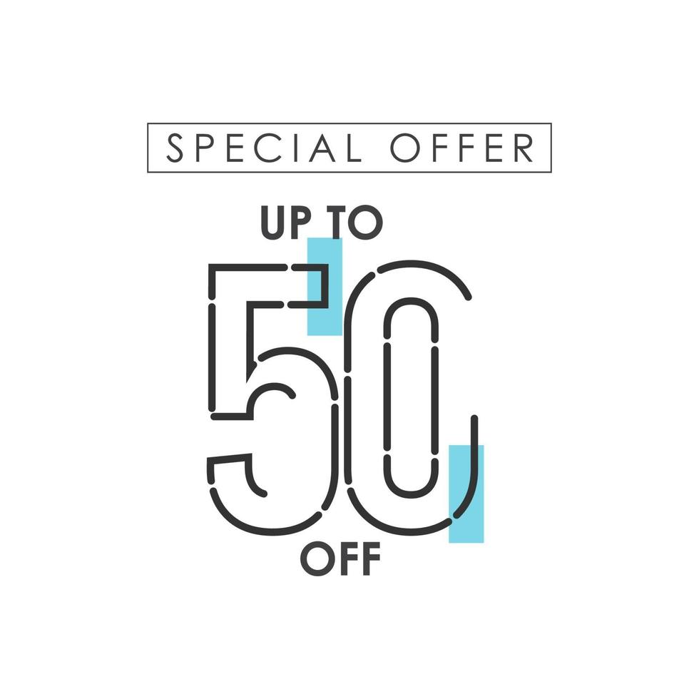 Discount up to 50 off Special Offer Vector Template Design Illustration