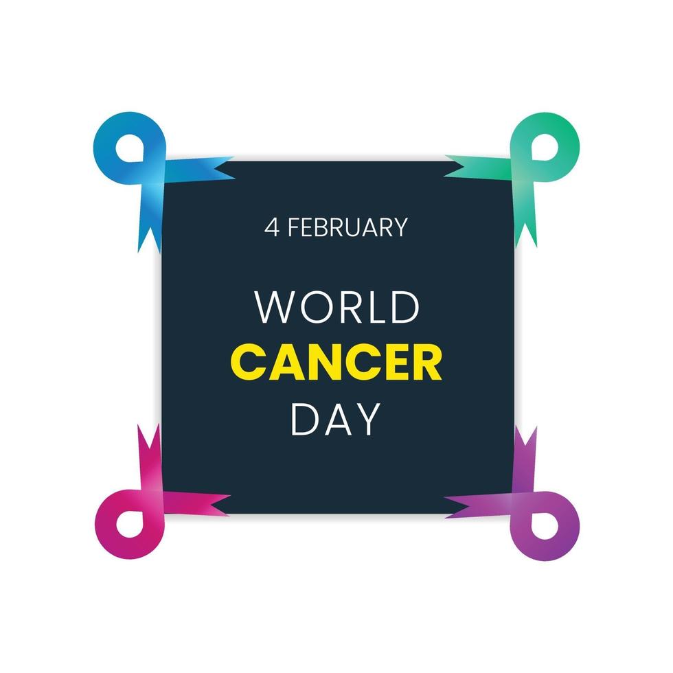 world cancer day background vector