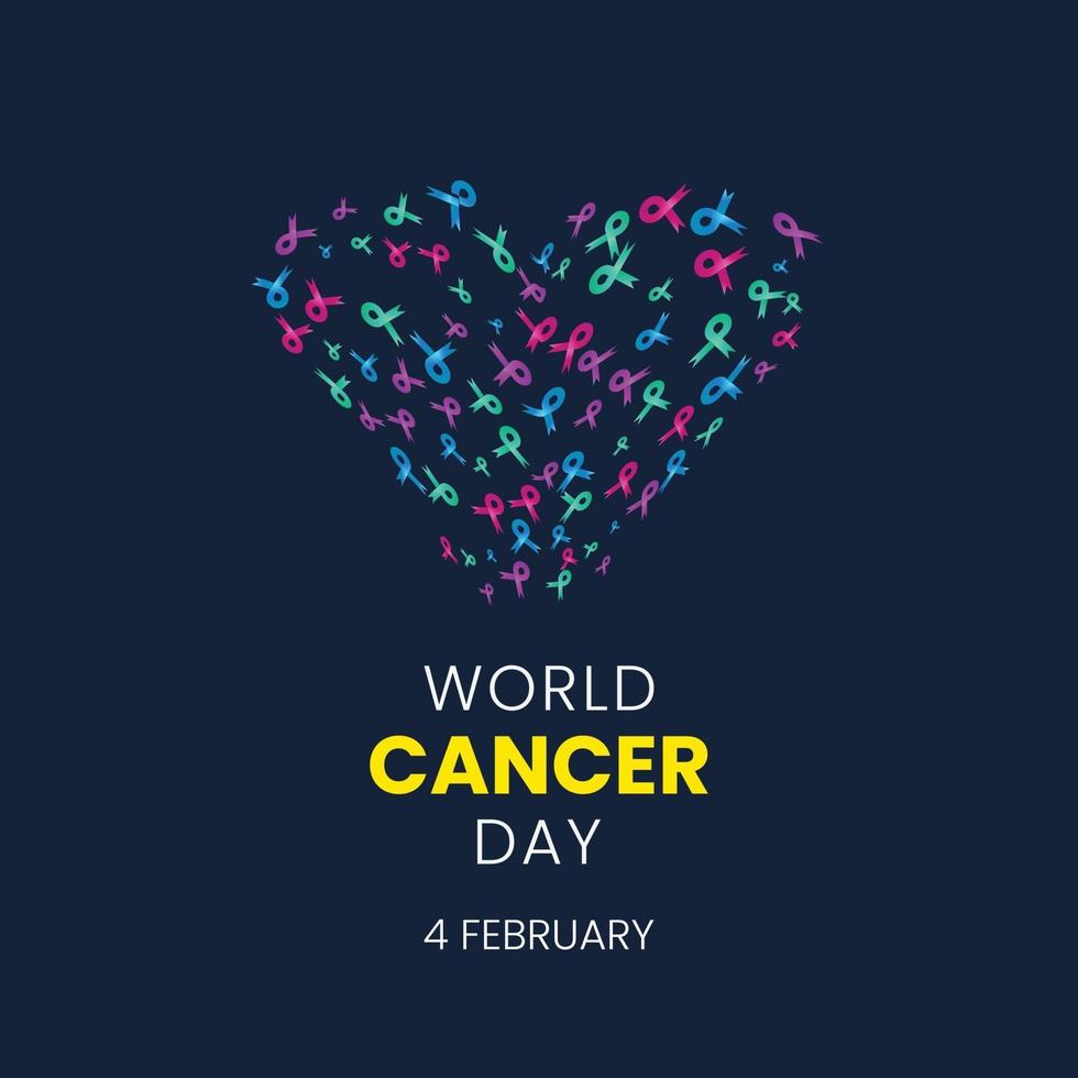 world cancer day design vector