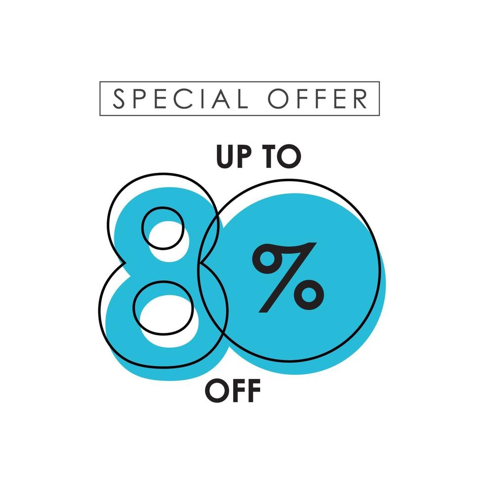 Discount up to 80 off Special Offer Vector Template Design Illustration