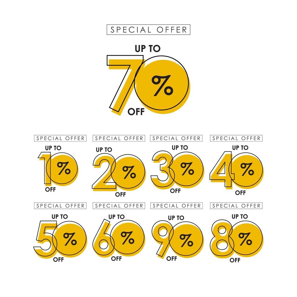 Discount up to 70 off Special Offer Vector Template Design Illustration