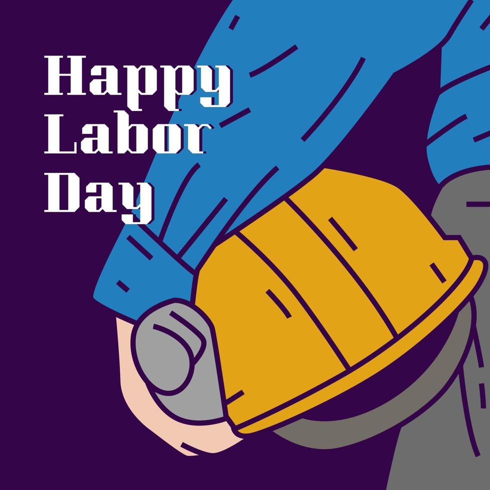 happy labour day poster. international worker's day vector