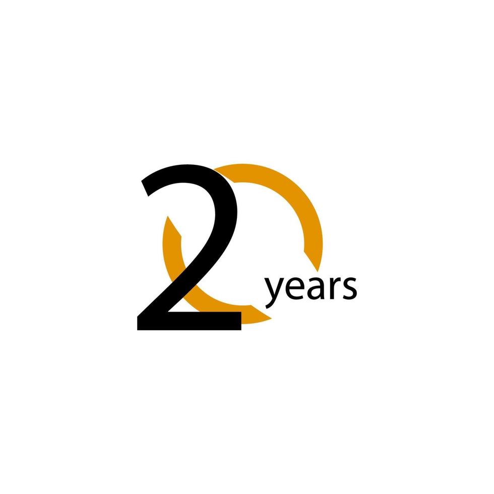 20 Years Anniversary Half Circle Vector Template Design Illustration