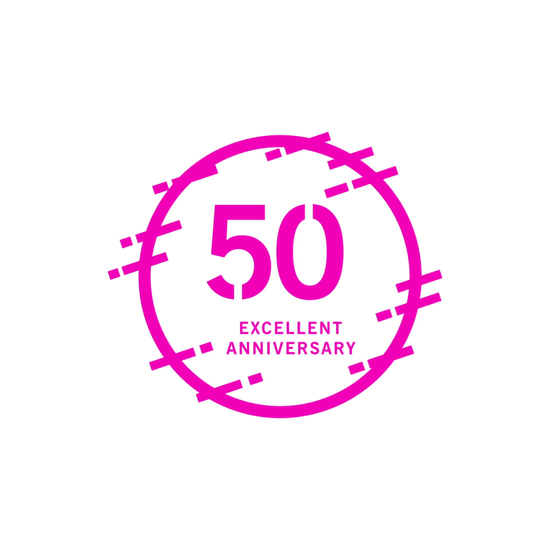 50 Years Excellent Anniversary Vector Template Design illustration ...