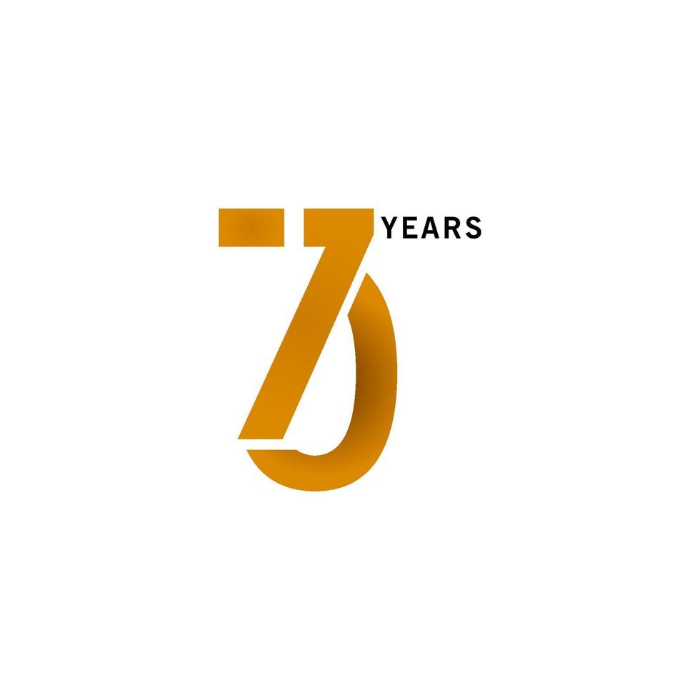 70 Years Anniversary Vector Template Design illustration