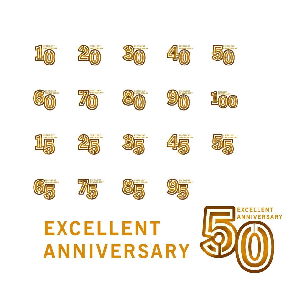 100 Years Excellent Anniversary Vector Template Design illustration