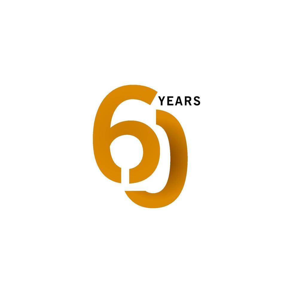 60 Years Anniversary Vector Template Design illustration