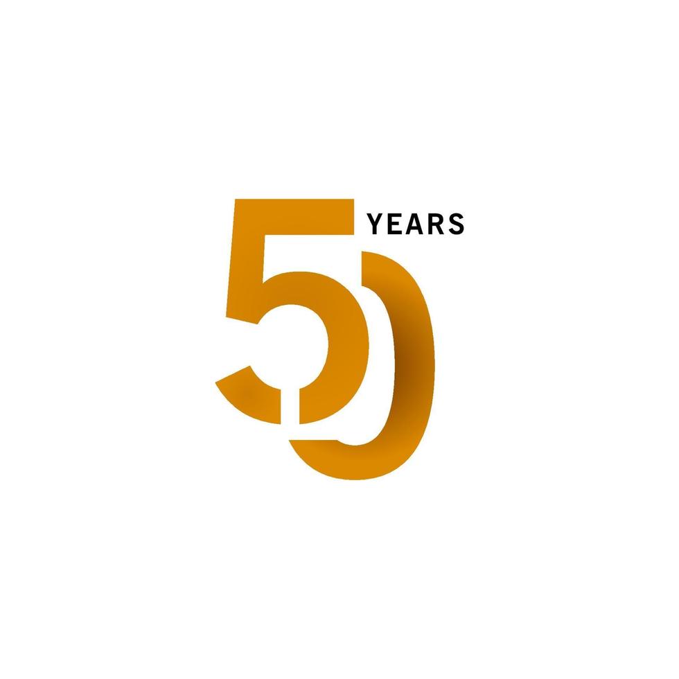 50 Years Anniversary Vector Template Design illustration