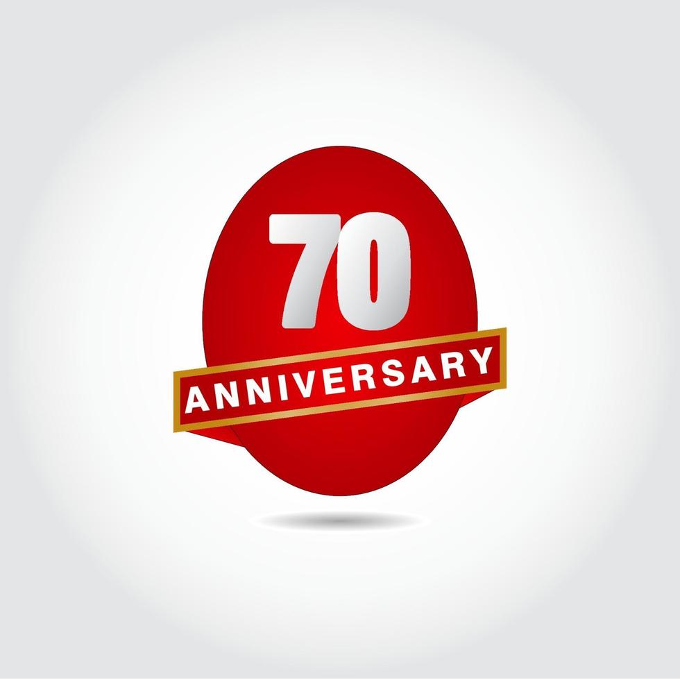 70 Years Anniversary Vector Template Design Illustration