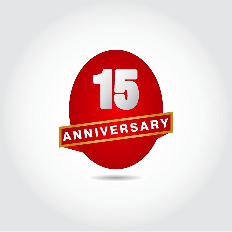 15 Years Anniversary Vector Template Design Illustration