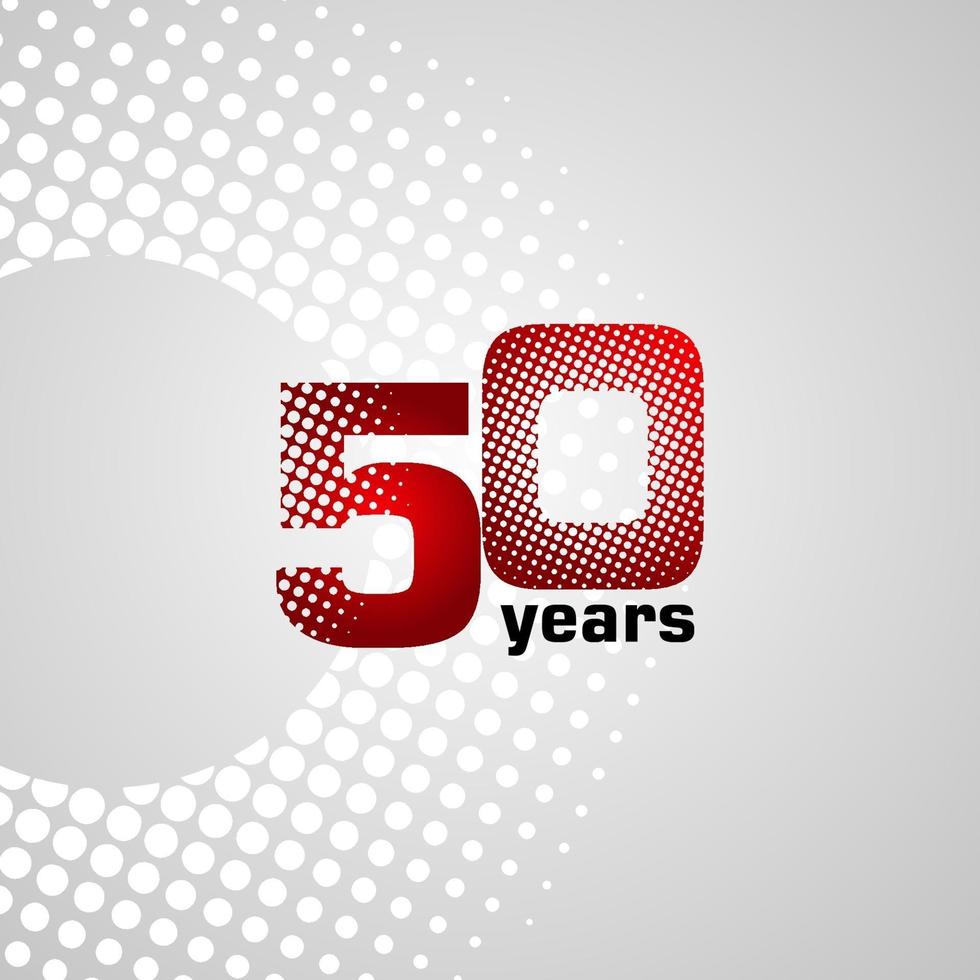 50 Years Anniversary Vector Template Design Illustration