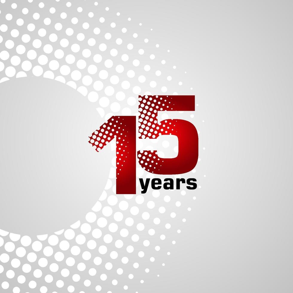 15 Years Anniversary Vector Template Design Illustration