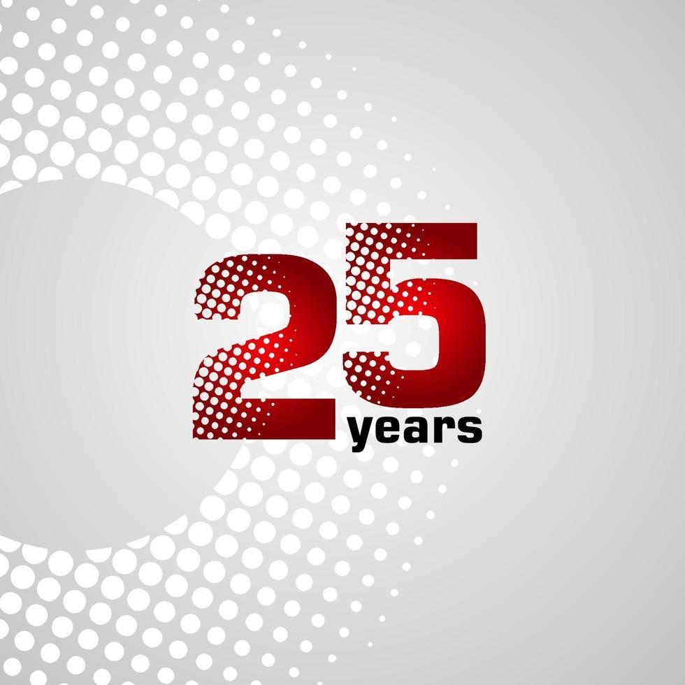 25 Years Anniversary Vector Template Design Illustration