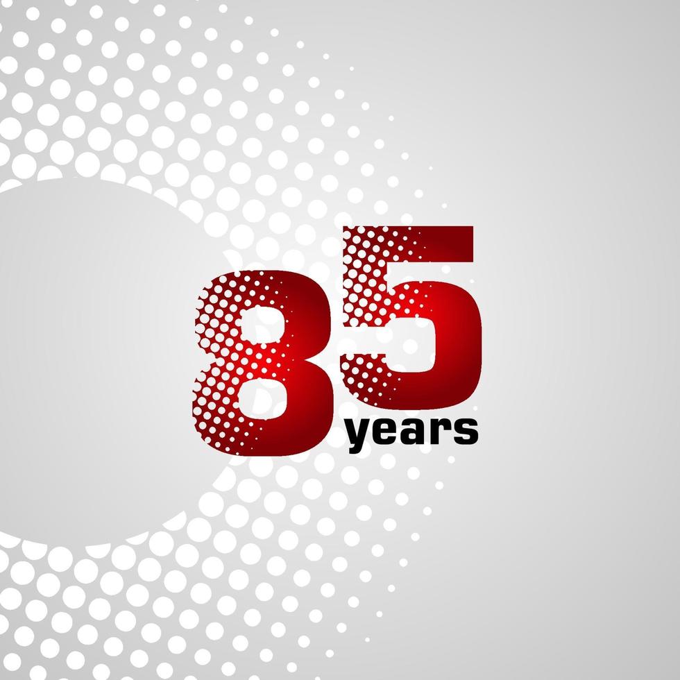 85 Years Anniversary Vector Template Design Illustration