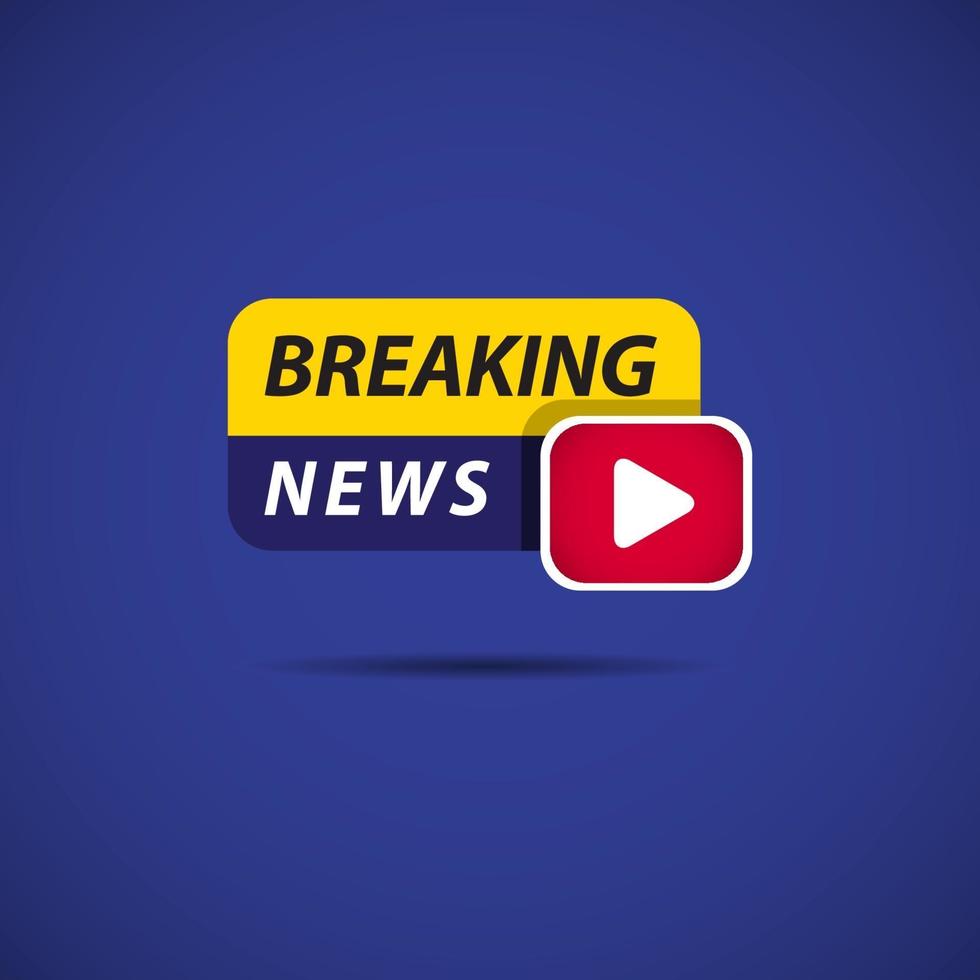 breaking news Label Vector Template Design Illustration