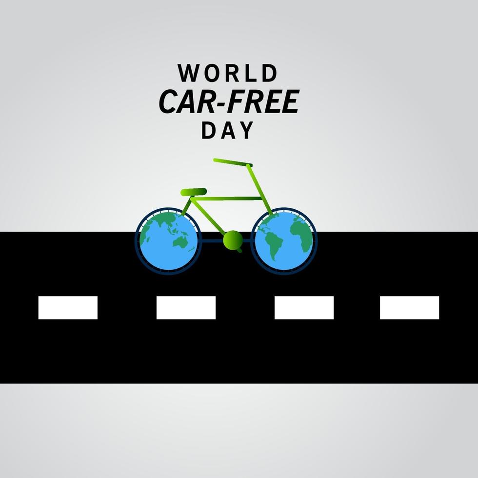 World Car Free Day Vector Template Design Illustration