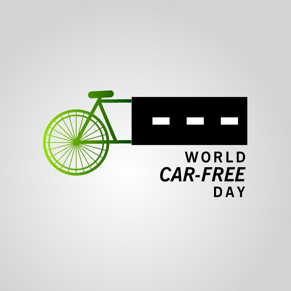 World Car Free Day Vector Template Design Illustration