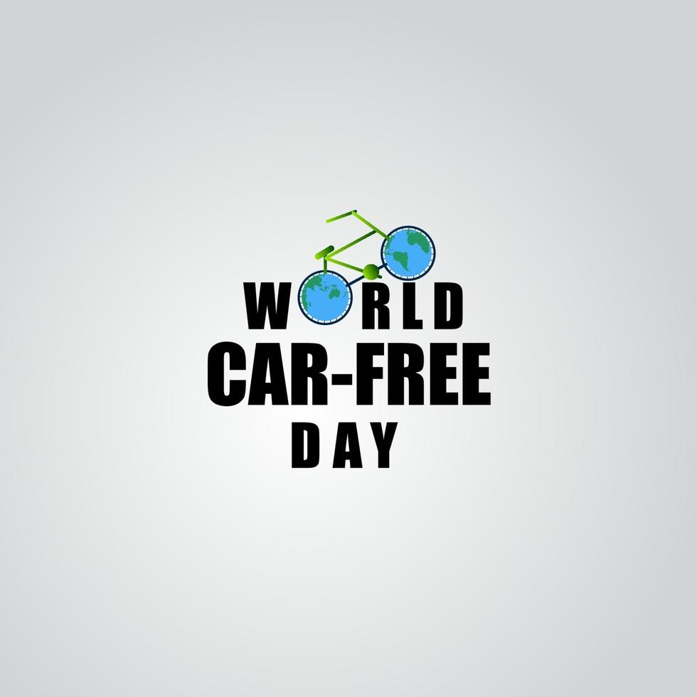 ilustración de diseño de plantilla de vector de día libre de coche mundial