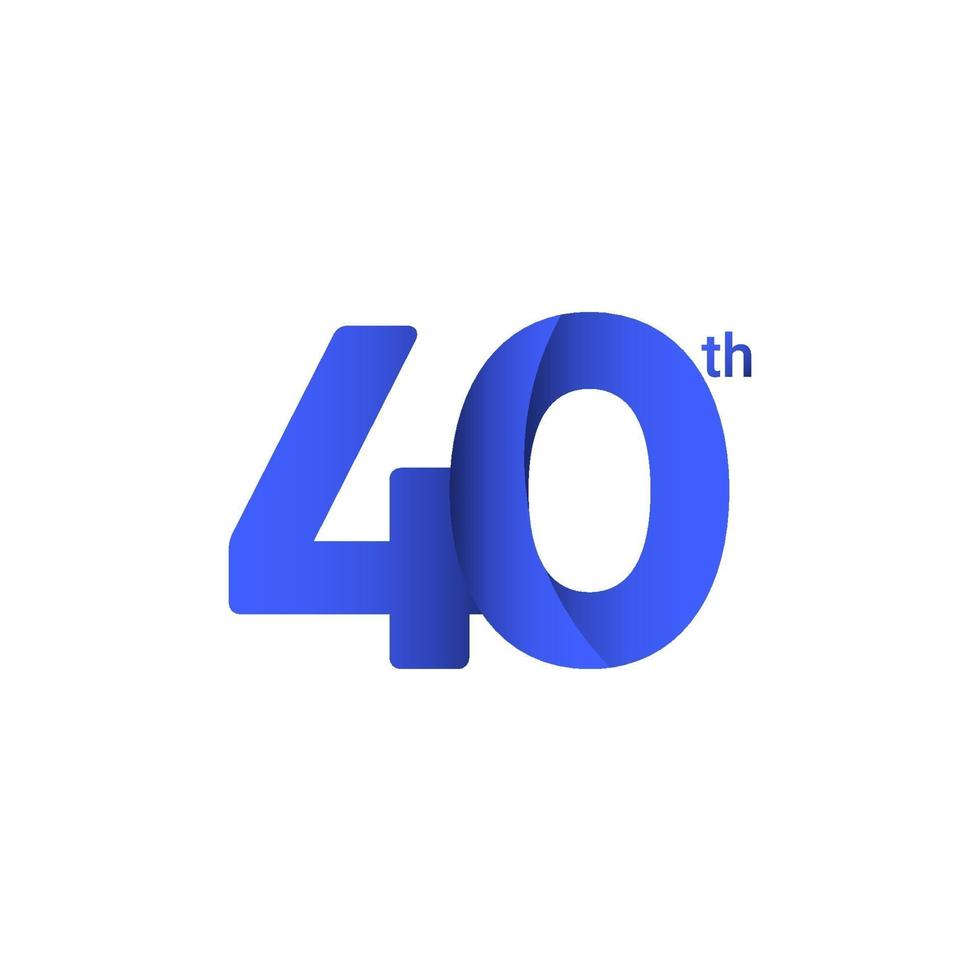 40 th Anniversary Vector Template Design Illustration